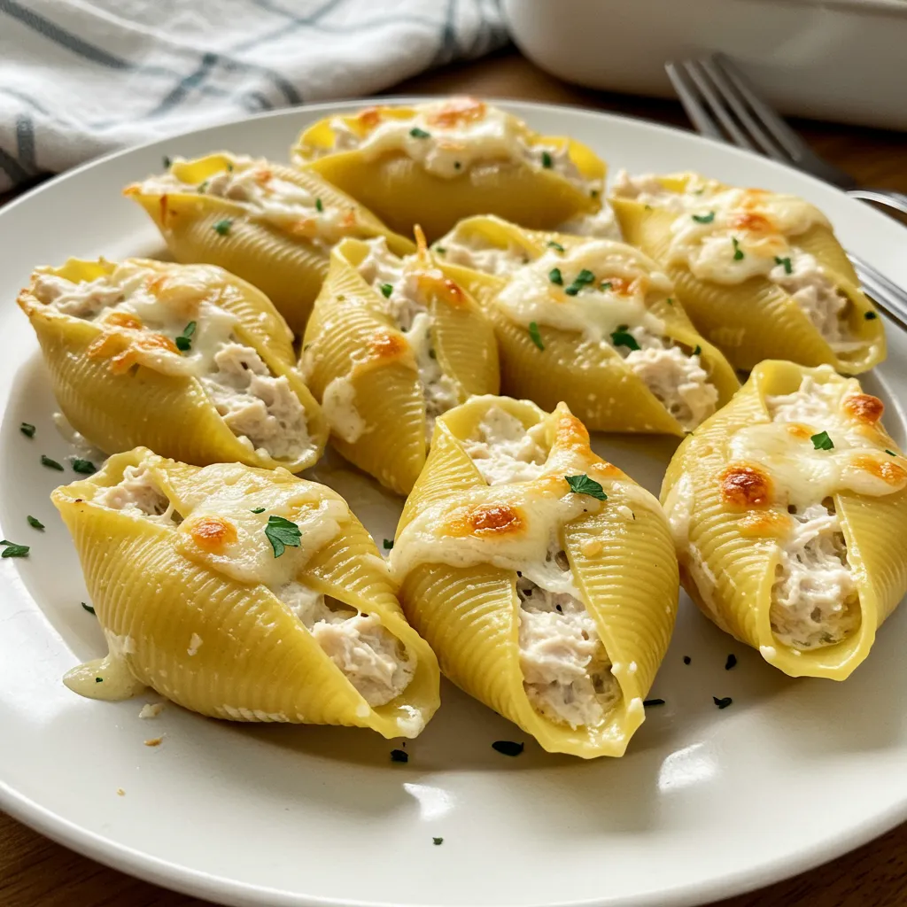 Garlic Butter Chicken Alfredo Stuffed Shells: Restaurant-Style Creamy Italian Perfection - secondary view